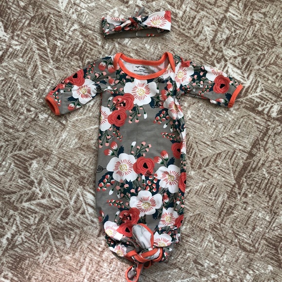 floral newborn gown